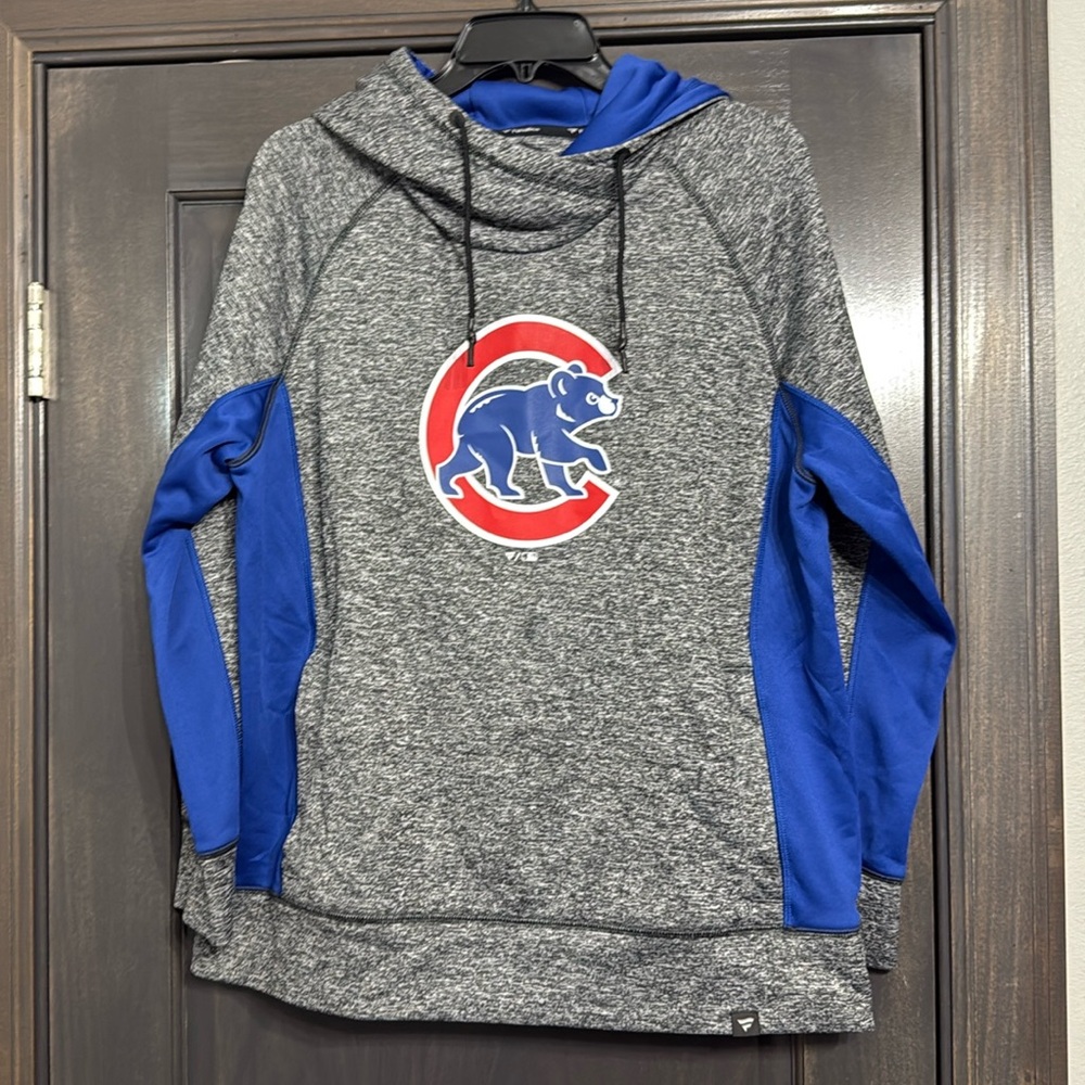 Fanatics Gray and Royal Blue Chicago Cubs Pullover Hoodie